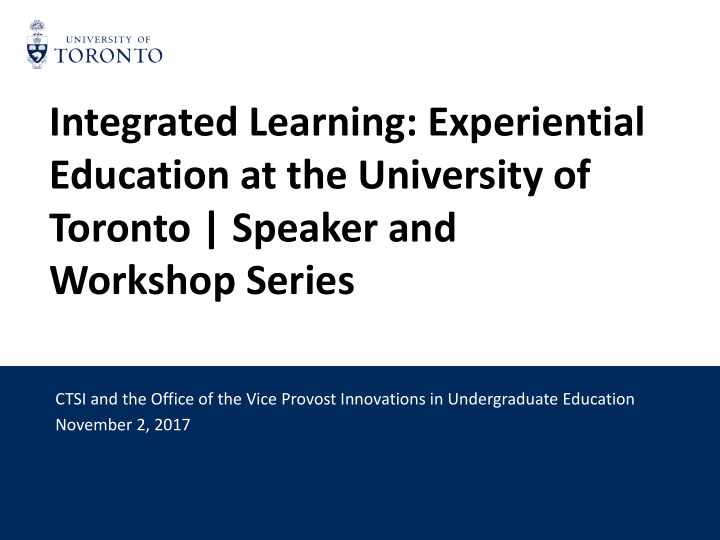 integrated learning experiential education at the