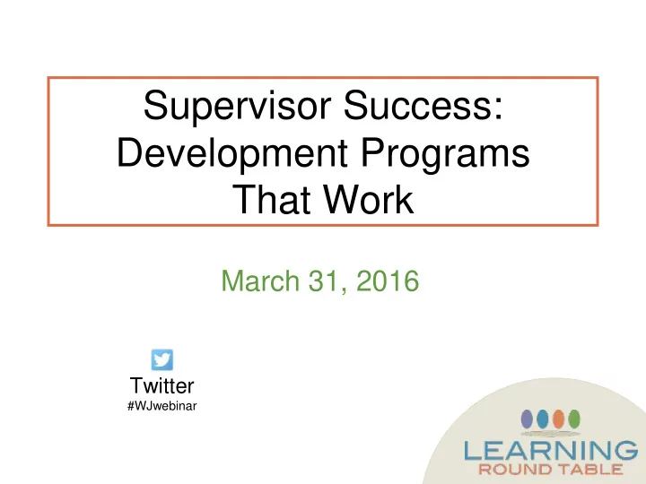 development programs