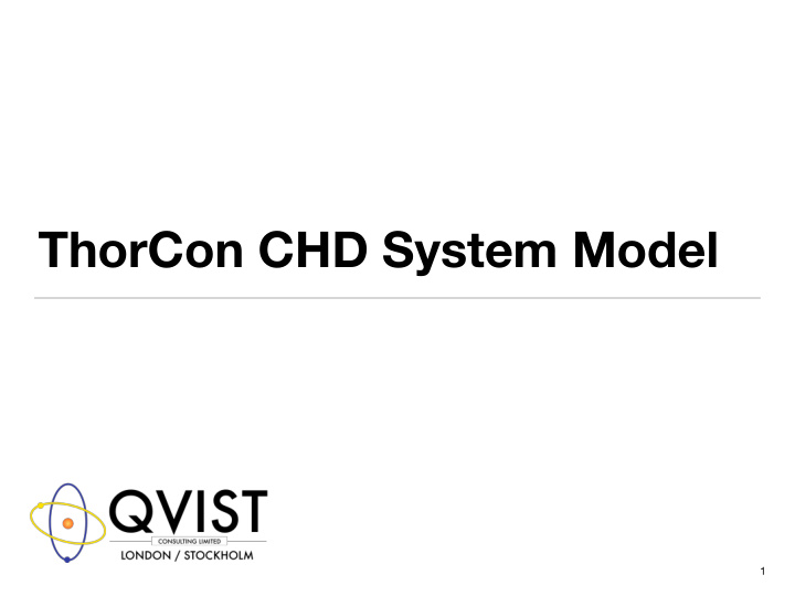 thorcon chd system model