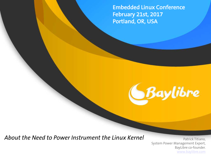 about the need to power instrument the linux kernel