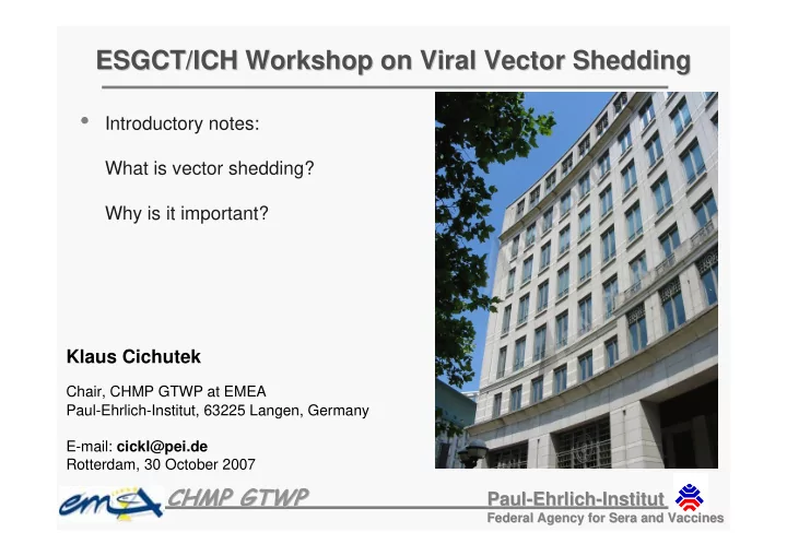 introductory notes what is vector shedding why is it