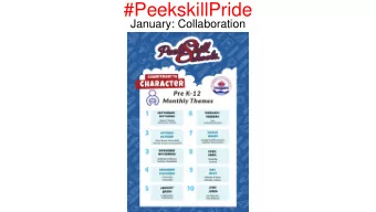 #PeekskillPride  January: Collaboration  #PeekskillPride  PHS Advanced Art Students Tell