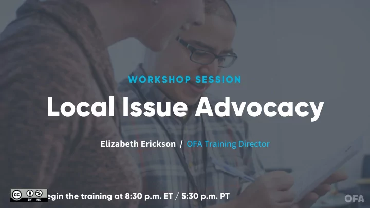 local issue advocacy