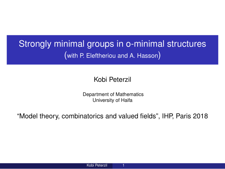 strongly minimal groups in o minimal structures