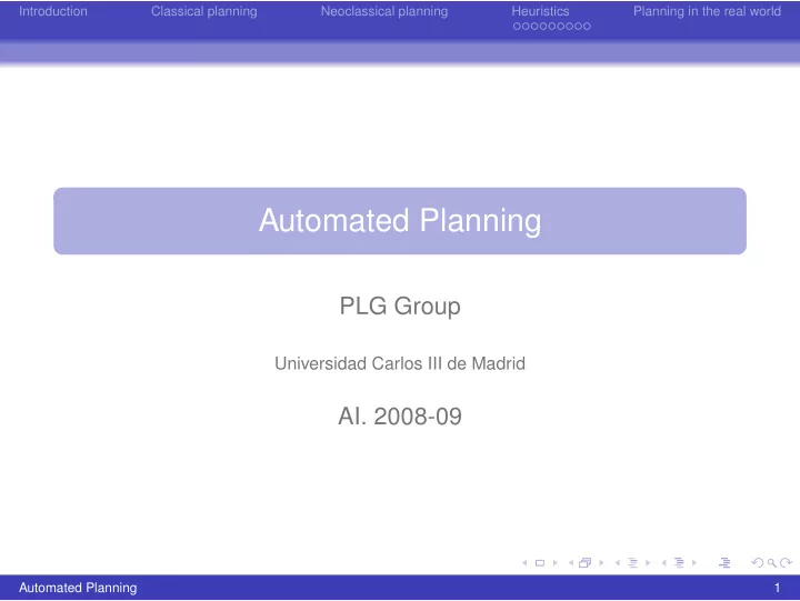 automated planning