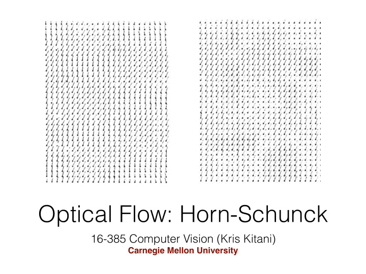 optical flow horn schunck