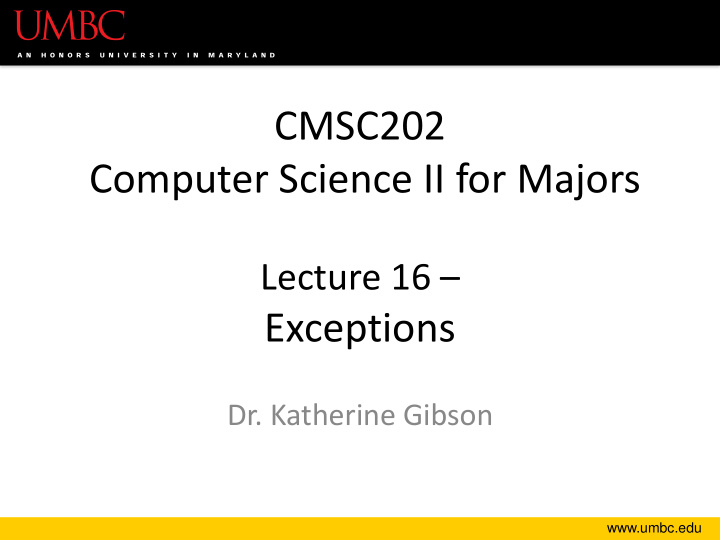 computer science ii for majors