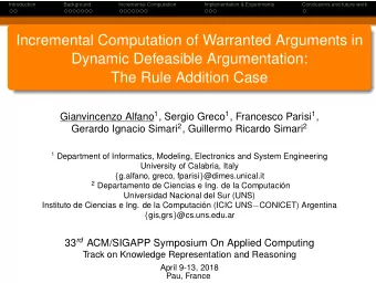 Incremental Computation of Warranted Arguments in  Dynamic Defeasible Argumentation:  The Rule