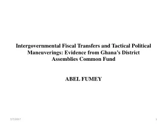 ABEL FUMEY  7/7/2017  1  Order of Presentation  Introduction  The Problem  Objectives and