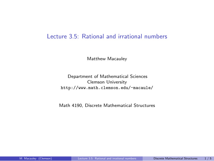 lecture 3 5 rational and irrational numbers