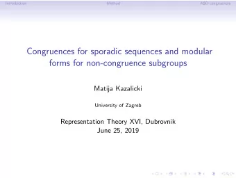 Congruences for sporadic sequences and modular  forms for non-congruence subgroups  Matija