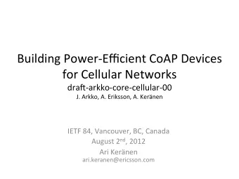 for  Cellular  Networks   dra&lt;-arkko-core-cellular-00   J.