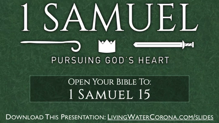 1 samuel 15