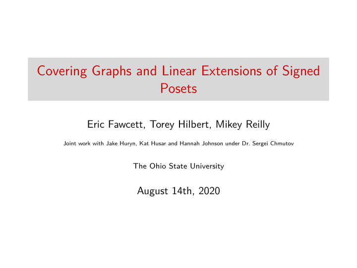 covering graphs and linear extensions of signed posets
