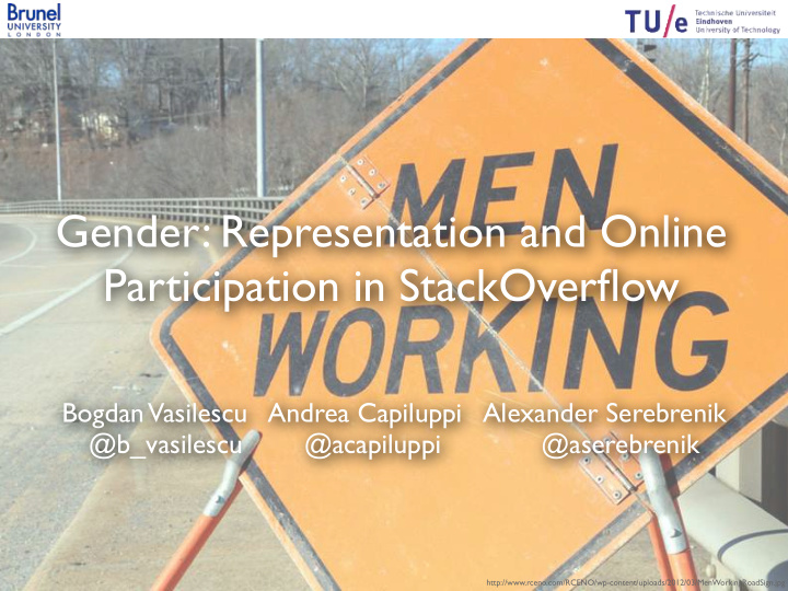 gender representation and online participation in