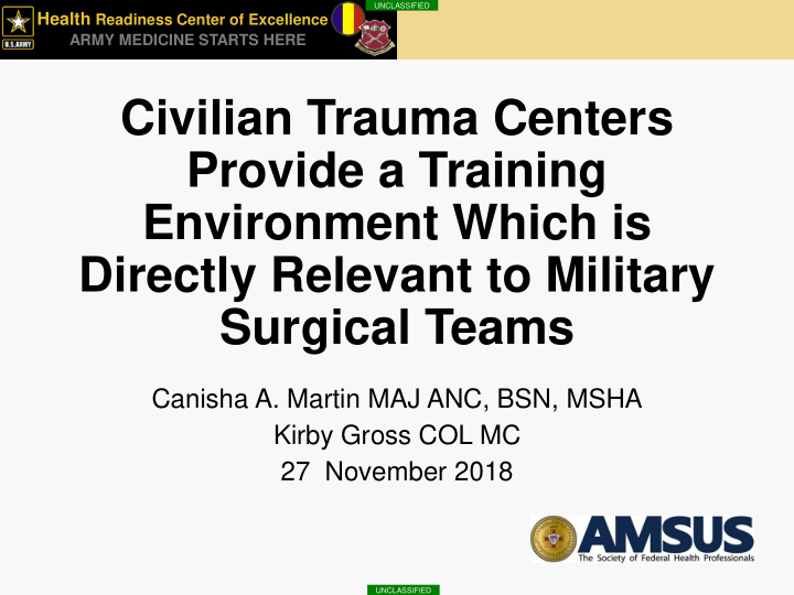 civilian trauma centers