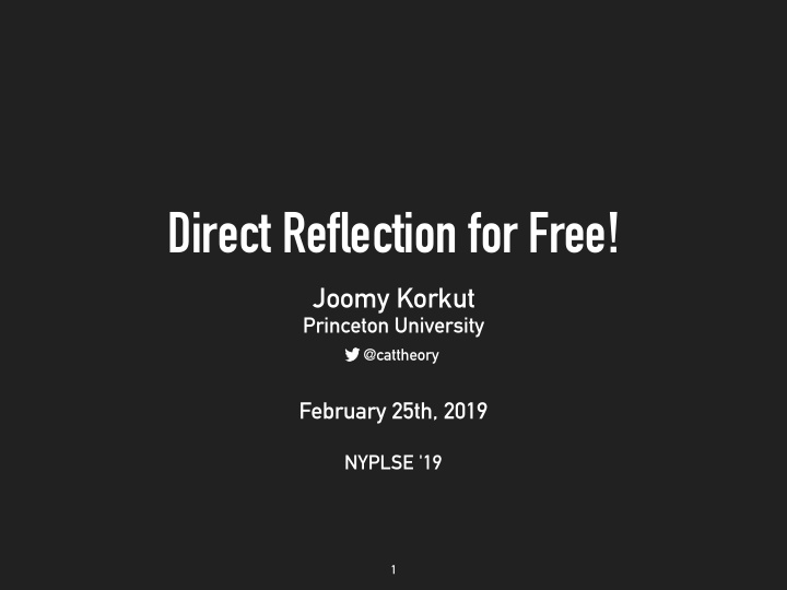 direct reflection for free