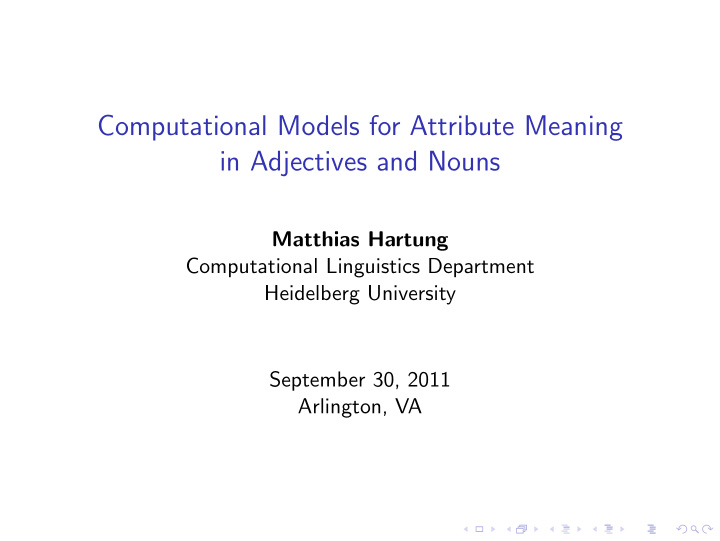computational models for attribute meaning in adjectives