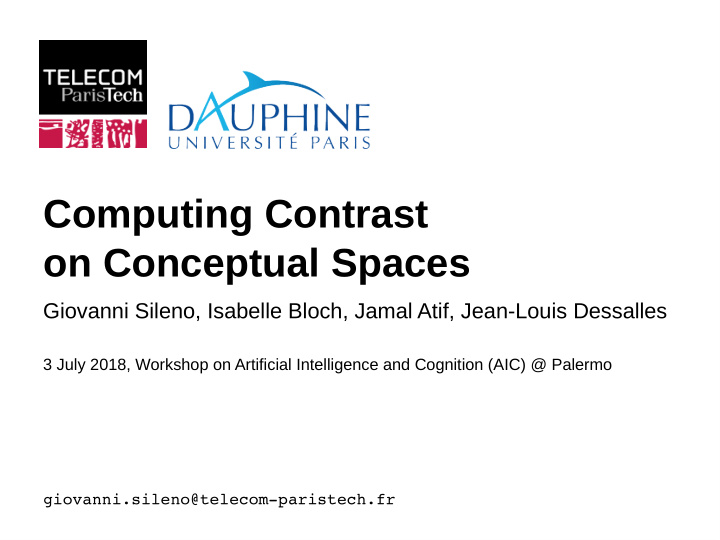 computing contrast on conceptual spaces