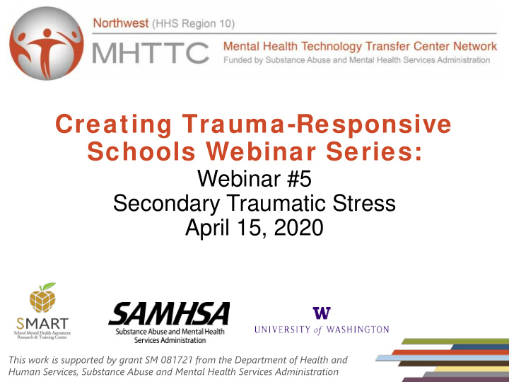 creating trauma responsive schools webinar series
