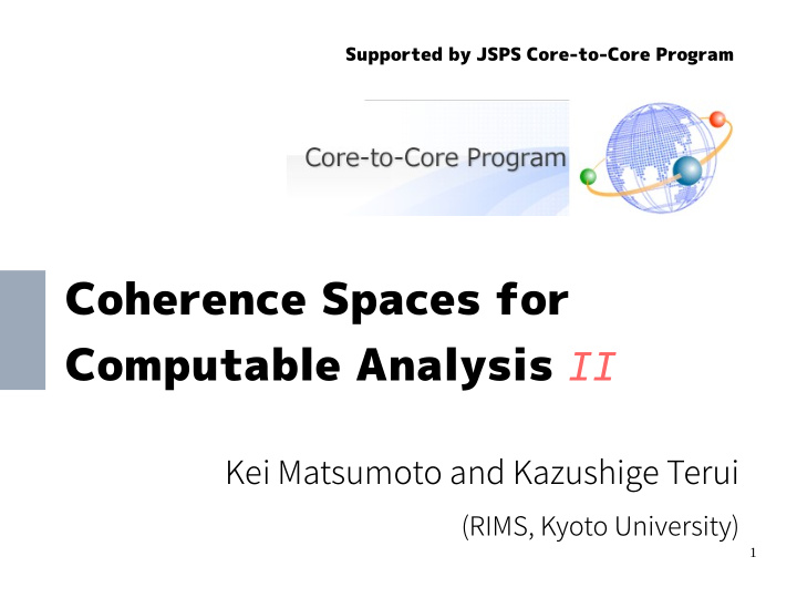 coherence spaces for computable analysis ii
