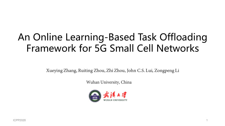 an online learning based task offloading framework for 5g