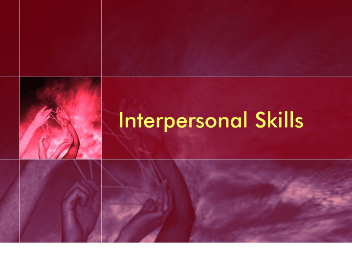 interpersonal skills programme outline