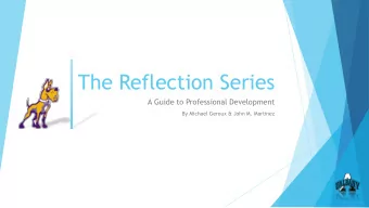 The Reflection Series  A Guide to Professional Development  By Michael Geroux &amp; John M.