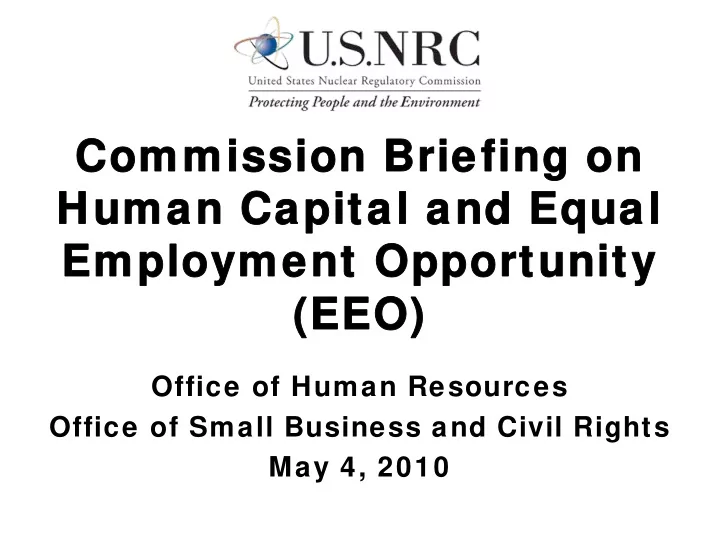 commission briefing on commission briefing on human