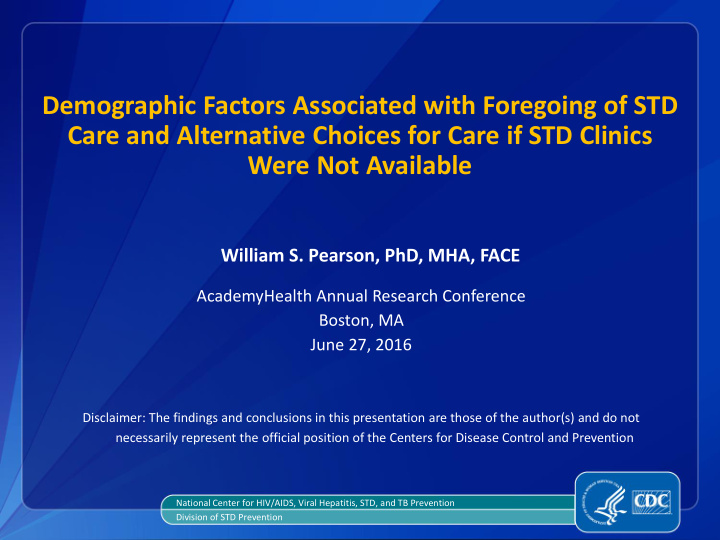 demographic factors associated with foregoing of std care