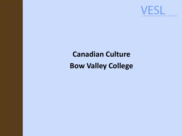 canadian culture