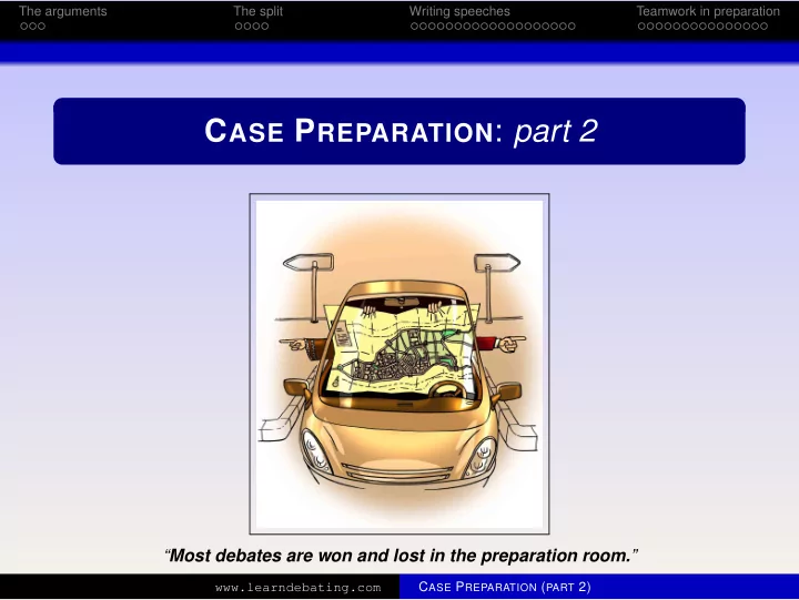 c ase p reparation part 2