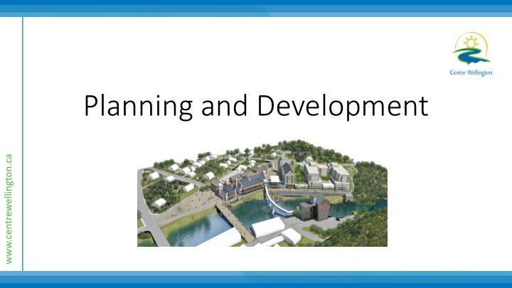 planning and development
