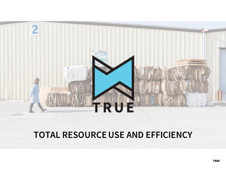 total resource use and efficiency