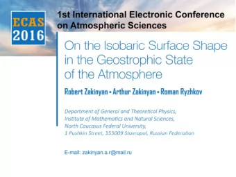 Introduction  The question of the disturbed isobaric surface shape in the geostrophic state of the