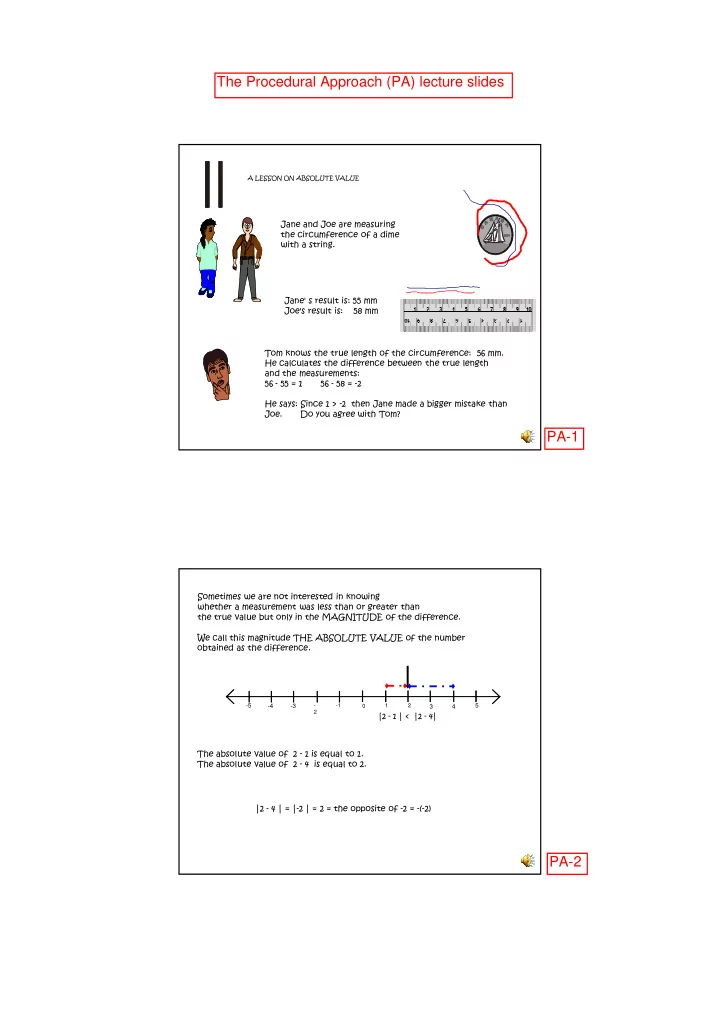 the procedural approach pa lecture slides