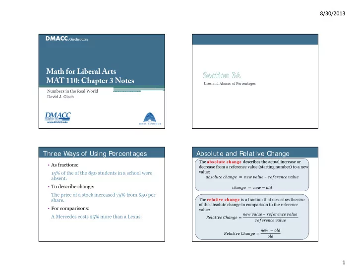 math for liberal arts mat 110 chapter 3 notes