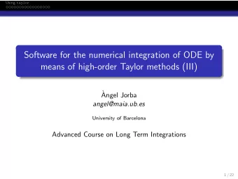 Software for the numerical integration of ODE by  means of high-order Taylor methods (III)  `