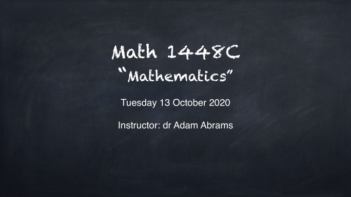 math 1448c