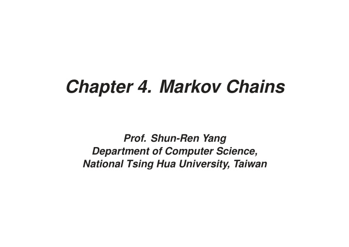 chapter 4 markov chains