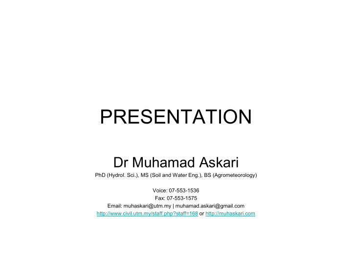 presentation