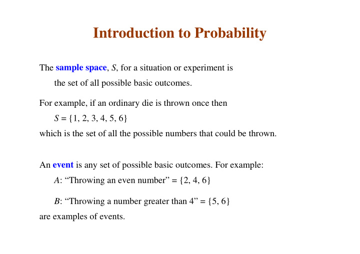 introduction to probability