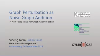 Noise Graph Addition:  A New Perspective for Graph Anonymization  Vicen Torra, Julin Salas