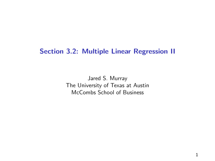 section 3 2 multiple linear regression ii