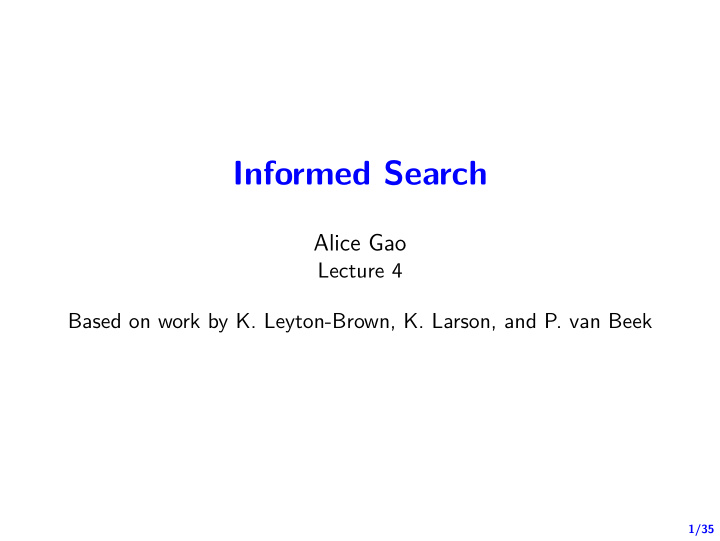 informed search
