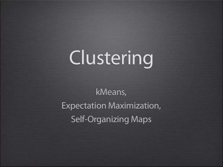 clustering