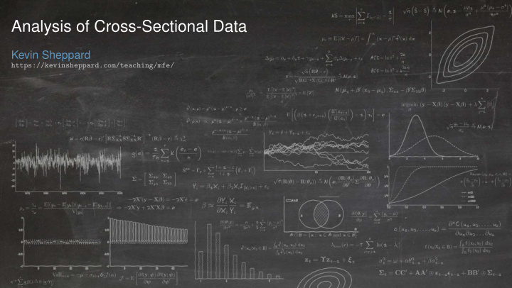 analysis of cross sectional data