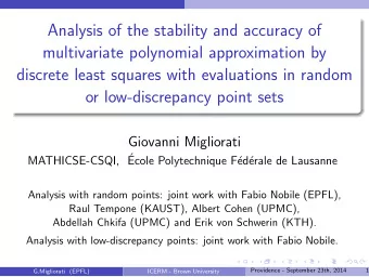 Analysis of the stability and accuracy of  multivariate polynomial approximation by  discrete least
