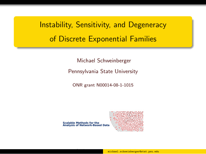 instability sensitivity and degeneracy of discrete
