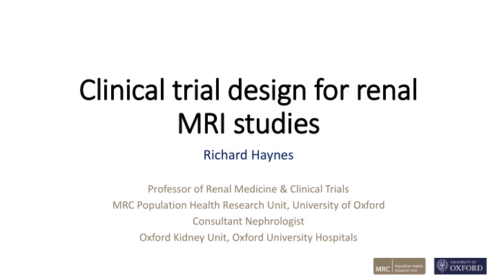clinical trial design for renal